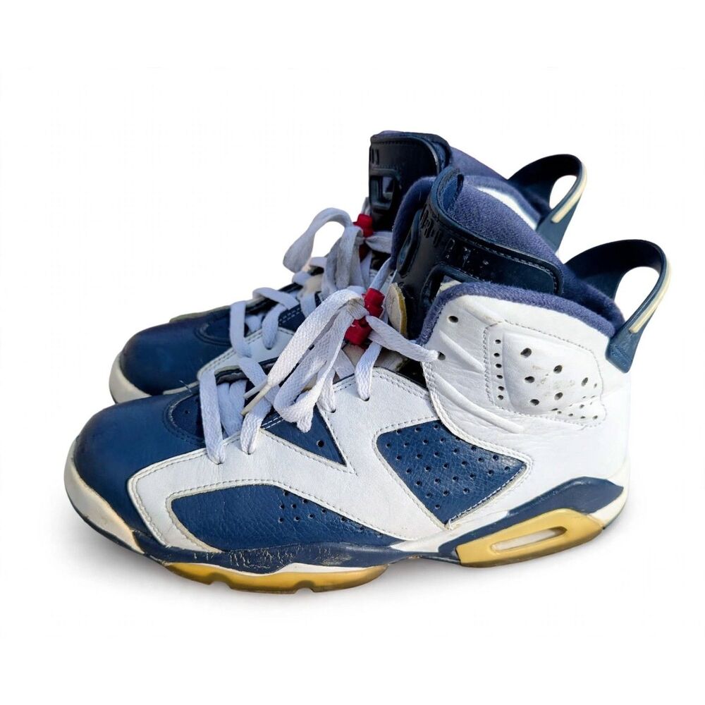 Nike Air Jordan 6 Retro Olympic 2012 Mens Size 8 White Navy 384664-130 Sneaker